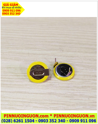 FDK ML1220 (chân thép), Pin sạc 3v lithium FDK ML1220 chính hãng, Xuất xứ NHẬT (Made in Japan)